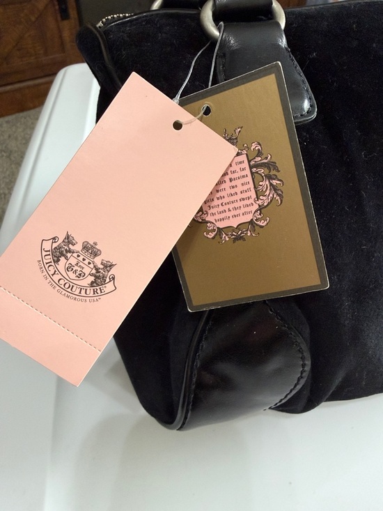 Juicy Couture Velvet Purse Bag Black New with tags - Picture 4 of 14